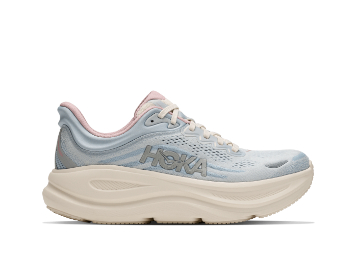 HOKA ONE ONE W BONDI 9 GLM 1179195-ATRM ALABASTER / MINERAL BLUE