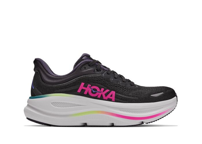 HOKA ONE ONE W BONDI 9 1162012-BNND BLACK / NEON DRAGONFRUIT