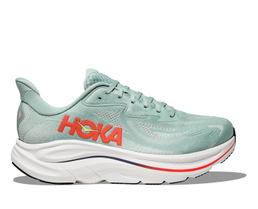 HOKA ONE ONE M CLIFTON 10 WIDE 1162032-SGNN SAGE / NEON FLAME