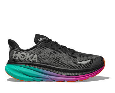 HOKA one one M Clifton 9 GTX 1141470F-BCQ BLACK / ELECTRIC AQUA