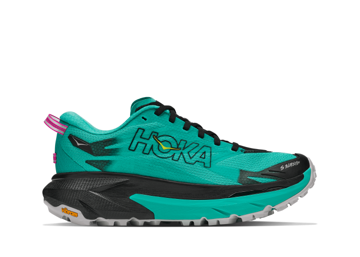 HOKA ONE ONE W MAFATE 5 1168723-BCQ BLACK / ELECTRIC AQUA