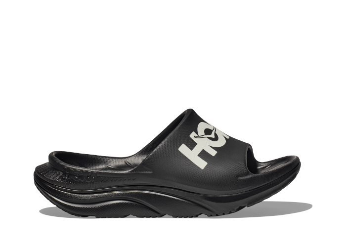HOKA One One U ORA ATHLETIC SLIDE 1155154-BWHT BLACK / WHITE