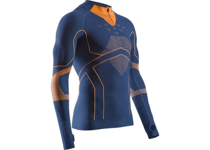 X-BIONIC M ENERGY ACCUMULATOR LIGHT 1/2 ZIP EA-WTA8W24M-A096 BLUE