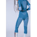 X-BIONIC W ENERGY ACCUMULATOR 4.0 PANTS 3/4 MINERAL BLUE/ARCTIC WHITE