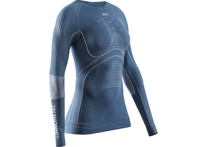 X-Bionic W Energy Accumulator 4.0 SHIRT LS MINERAL BLUE / ARCTIC WHITE