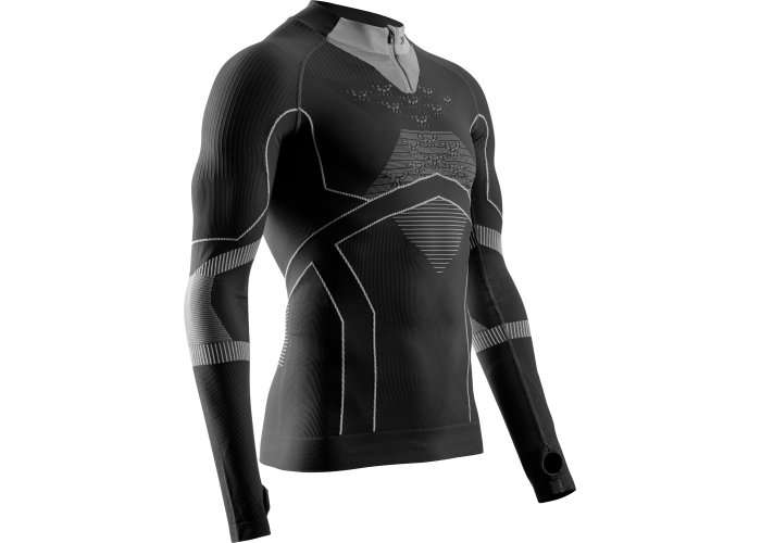 X-BIONIC M ENERGY ACCUMULATOR LIGHT 1/2 ZIP EA-WTA8W24M-B121 X BLACK / LIGHT GREY