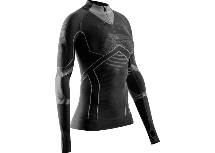 X-BIONIC W ENERGY ACCUMULATOR LIGHT 1/2 ZIP EA-WTA8W24W-B121 BLACK