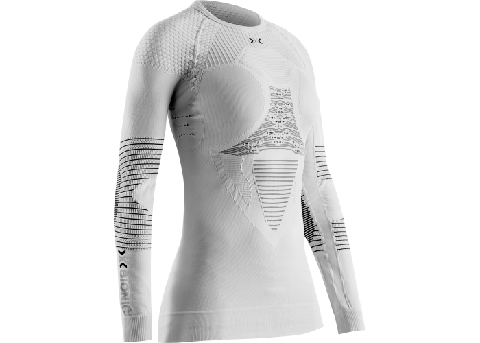 X-BIONIC W ENERGIZER 4.0 SHIRT LS ARCTIC WHITE/OPAL BLACK